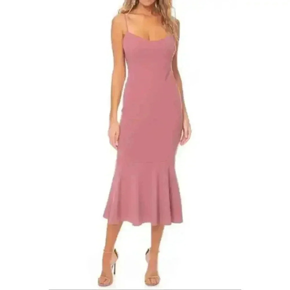 NWT Katie May Twirl Sleeveless Pink Drape Back Dress - Picture 2 of 7